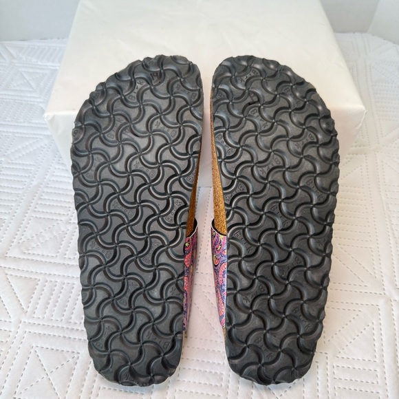 Papillio By Birkenstock Gizeh Cork Footbed Thong Paisley Sandal Size 38 - Picture 8 of 10